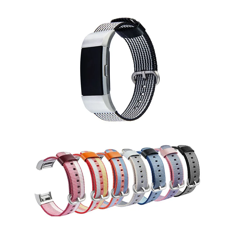 

Nylon Fabric Woven Bracelet Band for Fitbit Charge 2 Fitness Activity Tracker Heart Rate Monitor Replacement Wristband Strap