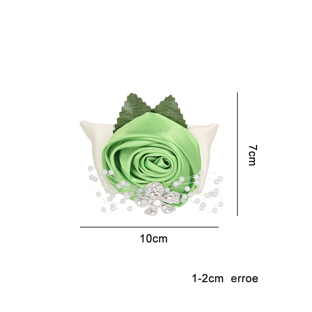 Свадебные цветок на запястье Роза шелковой лентой невесты корсаж ручной декоративный браслет невесты шторы клип букет