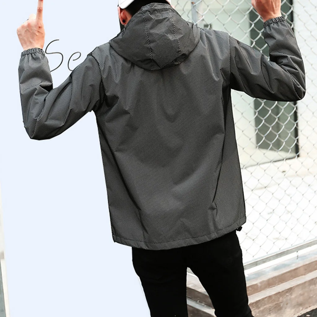 Светоотражающая мужская куртка/wo Мужская ветровка в стиле Харадзюку уличная куртка с капюшоном белая уличная одежда в стиле Харадзюку
