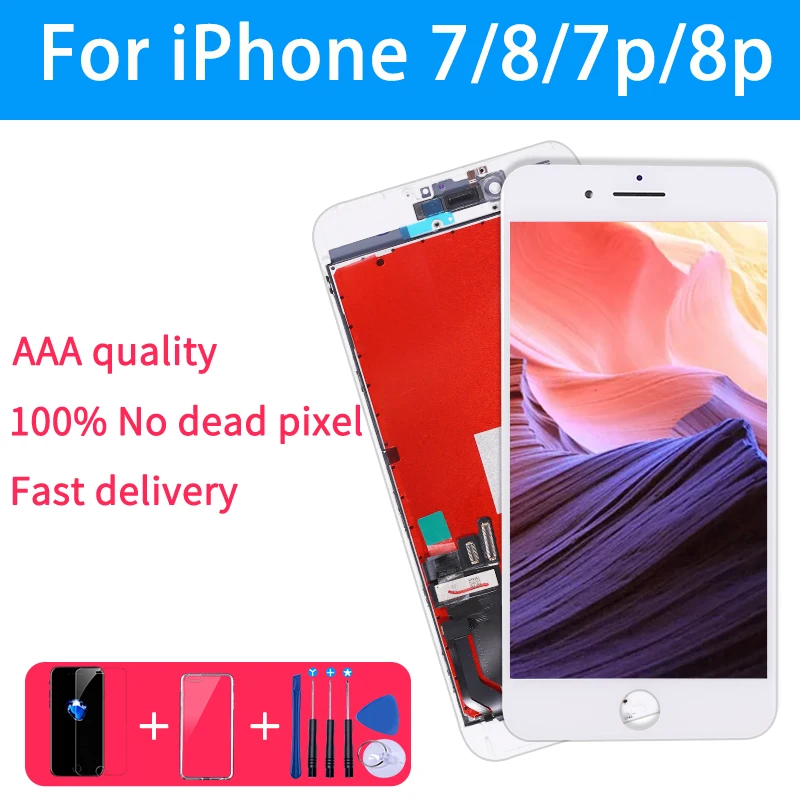 

AAA Quality LCD Screen For iPhone 7 Display Assembly Replacement with Original Digitizer Phone Parts for iphone 8 8p 7p 6 lcd