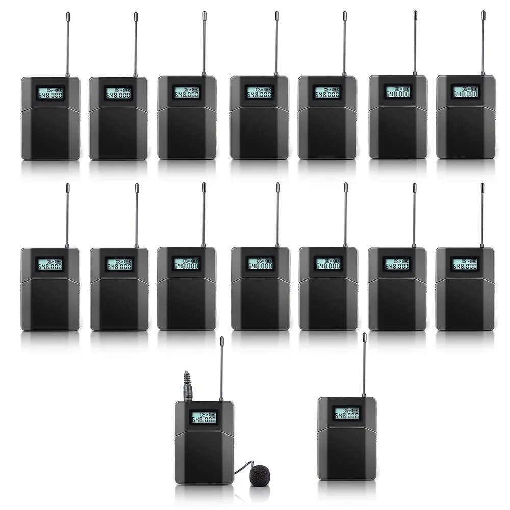 

Best quality 100m RF stereo Wireless Microphone For Tour Guide Conference Teaching (15pcs receivers+1 pcs transmitter)