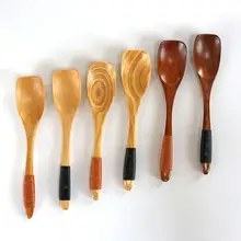 Деревянная ложка, Бамбуковая кухонная ложка, кухонная утварь, инструмент для супа, чайная ложка, кухонный инструмент высокого качества, новинка года, 3 шт