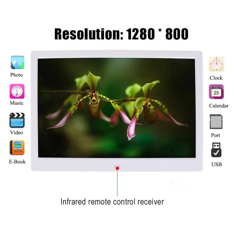 1" HD 15 дюймов TFT-LCD 1280*800 цифровая фоторамка фотоальбом часы MP3 MP4 кино рекламный плеер с удаленным рабочим столом