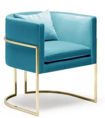 Золотой одноместный диван стул современный минималистичный Повседневный журнальный столик из кованого железа офис для обсуждения стул нордический макияж ногтей ча - Цвет: style 4