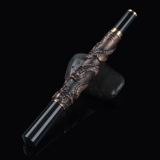 Cheap Jinhao Luxury Gold 3D Dragon Pen Pattern Rollerball Pen High Quality Metal Ballpoint Pens for Writing Free Shipping