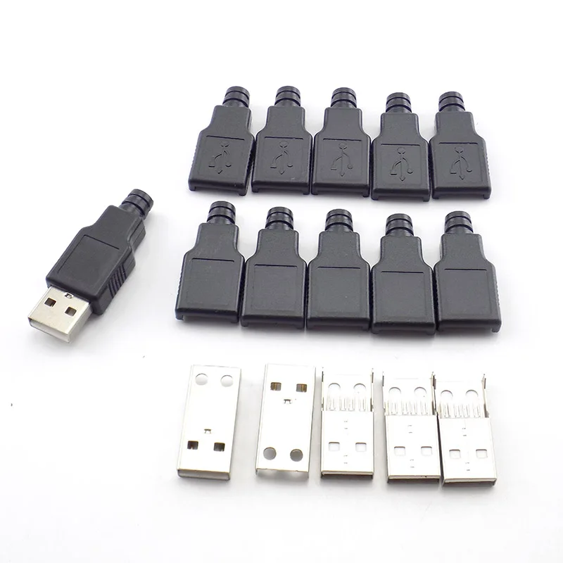 1/5/10 шт. сделай сам разъем типа A гнездо USB 2 0 тип штекер 4 контактный адаптер для