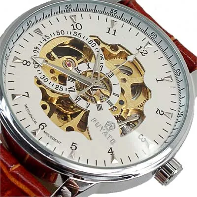 Мужские часы Tourbillon mechanica mvmnt Скелет кожа