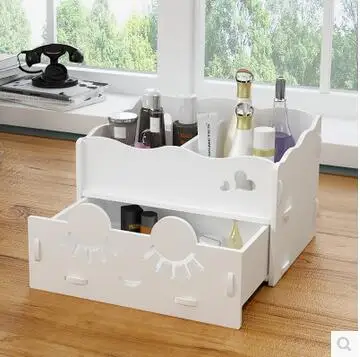 

Dormitory cosmetics receive a case drawer dresser plastic storage box mini desktop boxes and lovely