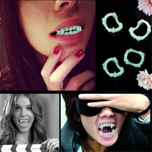 50 шт./лот, Новое поступление, светящиеся в темноте игрушки, интересные игрушки, реквизит для Хэллоуина, принадлежности, светящиеся, ужасы, накладные зубы