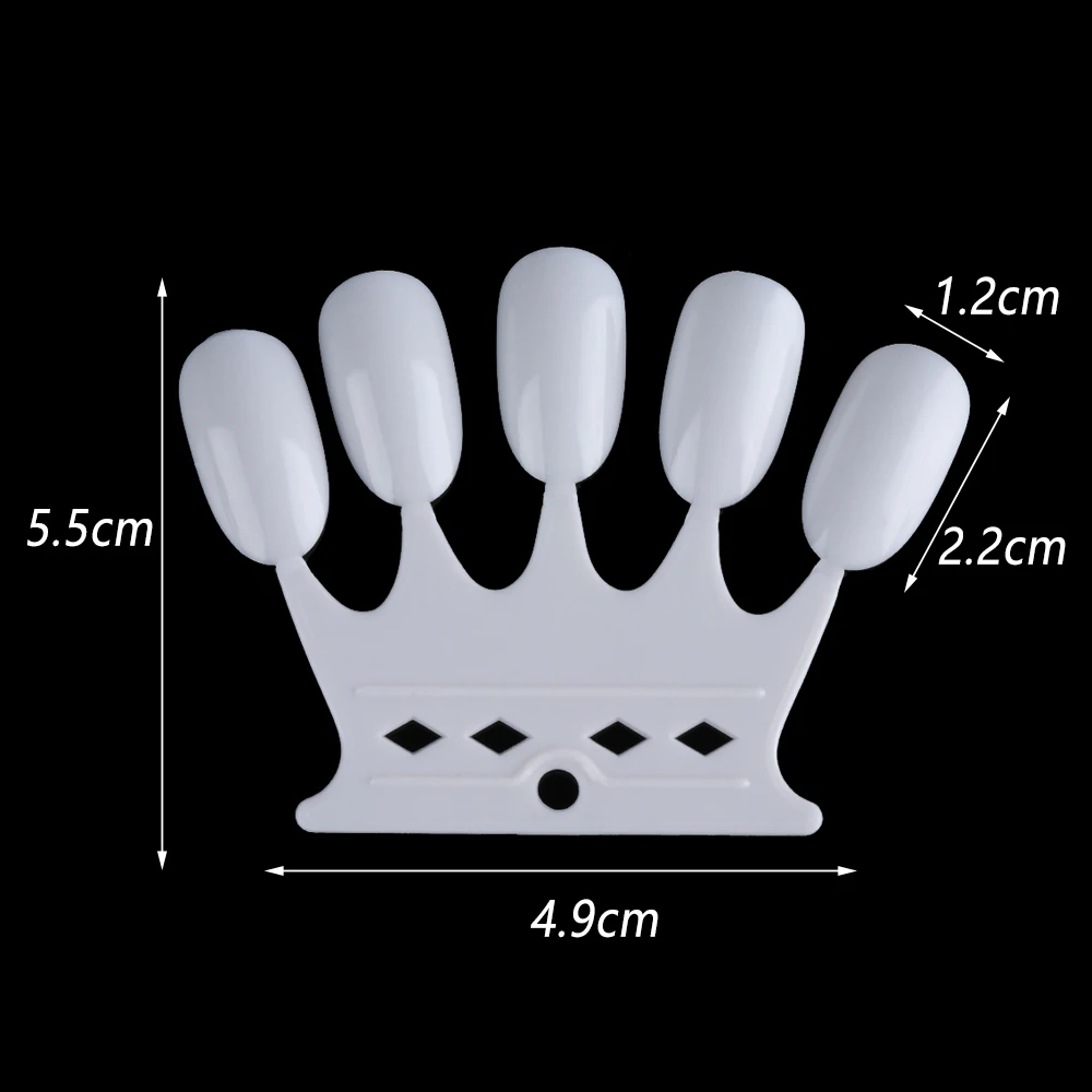 5*10 шт. Набор накладных насадок для ногтей круглой формы прозрачный натуральный черный белый искусственный наконечник практичный гель для ногтей цветной дисплей для карт