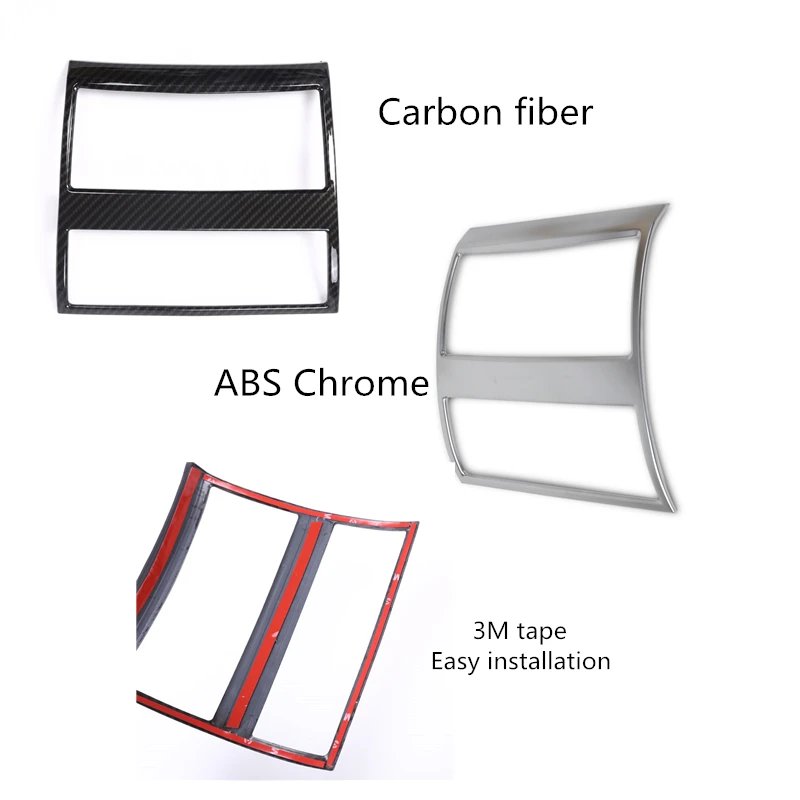 Car back Rear Air Condition Outlet vent frame cover trim armrest box ABS Chrome carbon For BMW 5 Series f10 f11 520 525 2011-16