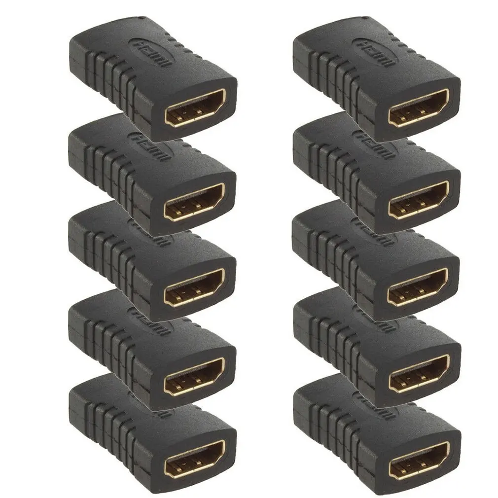 

10x HDMI Female To Female Extender Adapter Coupler Connector Fit HDTV 1080P