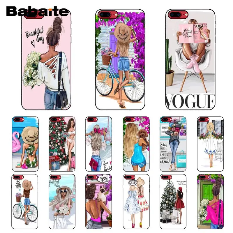 Babaite VOGUE Рождество принцесса девушка женщина Босс кофе телефон чехол для iPhone 6 S 6 plus 7 7 plus 8 8 Plus X Xs MAX 5 5S XR