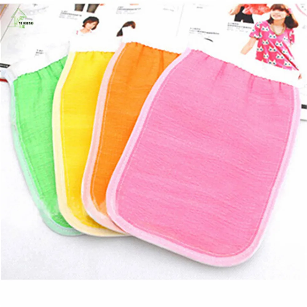YI HONG Sided Shower Exfoliating Bath Brush Gloves Massage Loofah