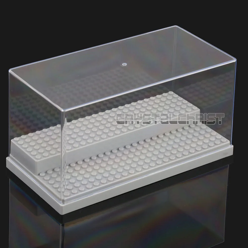 

Gray Display Box for Lego minifigure build toy Stackable Case For Free Shipping