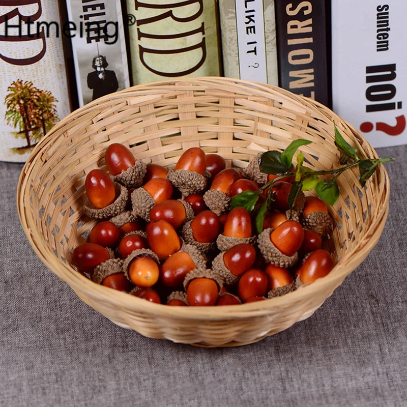 Set of 20 Realistic Artificial Acorn Decorations for Autumn Home and Kitchen Decor