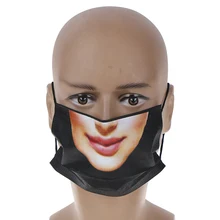 5 шт. смешная 3D маска для лица с выражением рта Нетканая Пылезащитная маска для рта аниме женская маска для лица