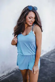 

Women Ladies Mini Playsuit Jumpsuit Romper women summer deep v neck lace jumpsuit playsuit