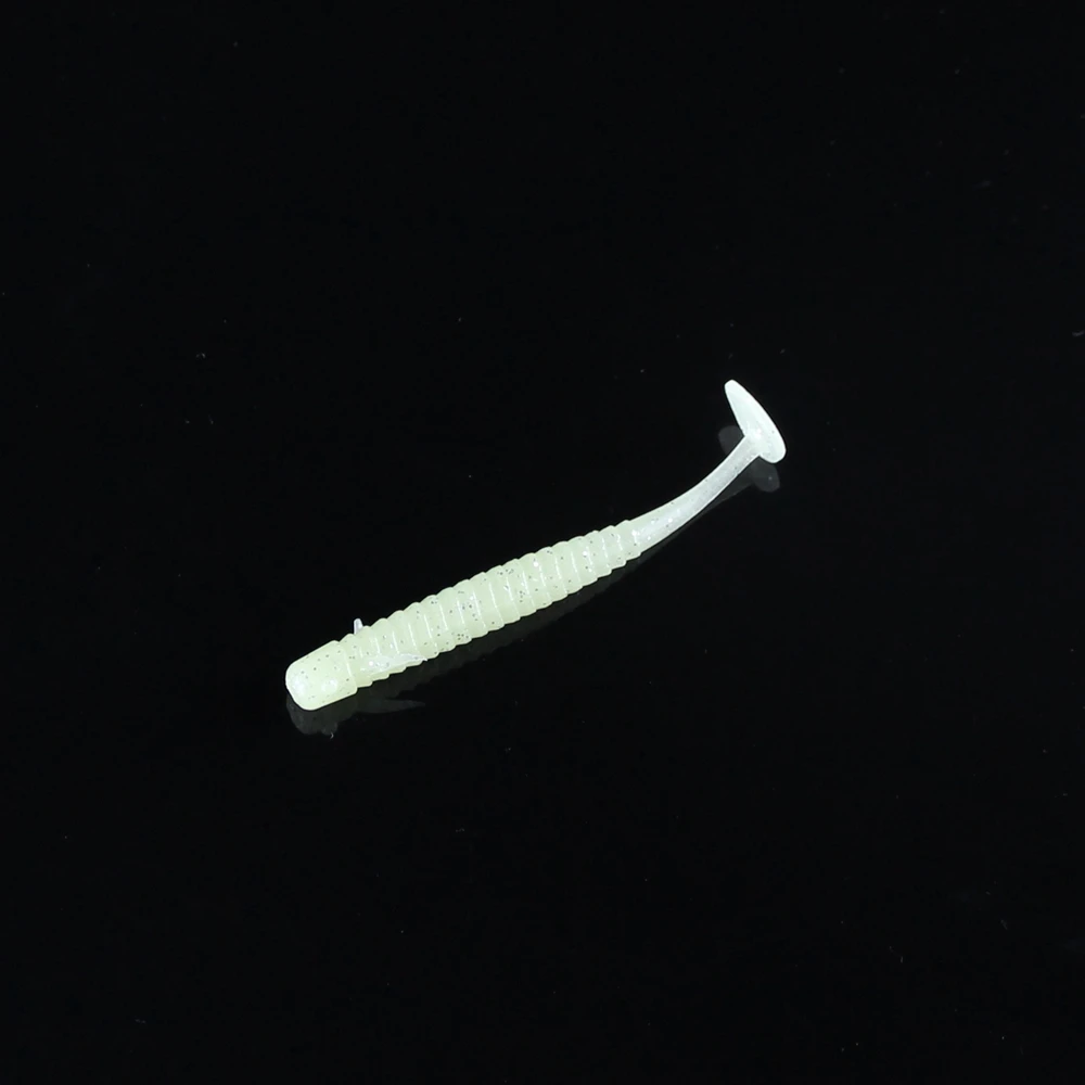 24pcsLot 8cm 2g 9 Colors Paddle Tail Soft Grubs 3D High Imitation Fish Lure Jig Head Soft Lure For Bass Fishing Mandarin Fish  (10)