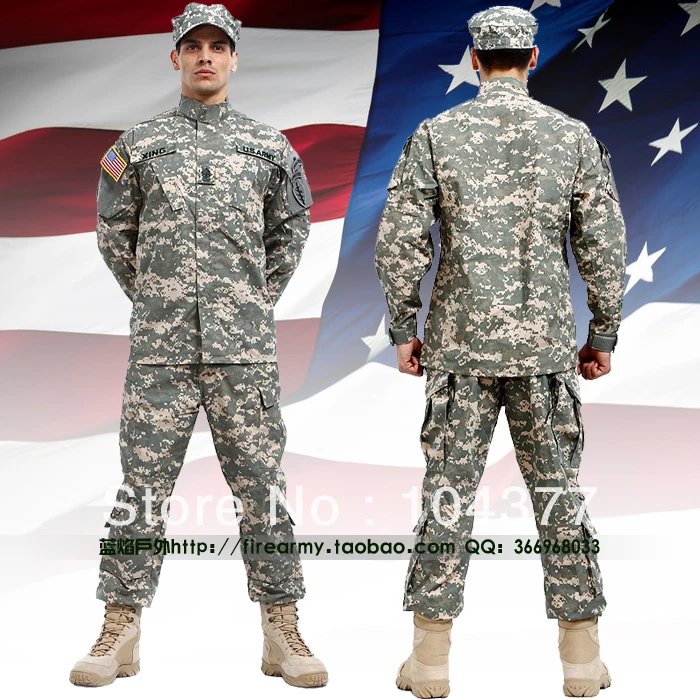 Free shipping!!!Military fatigues. Suit. Male. ACU American combat