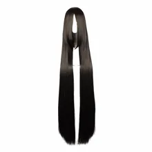 MCOSER 120 см длинные прямые синтетические черный цвет косплей парик Высокая температура волокна волос WIG-256A