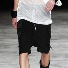 27-44 Мужская одежда стилист моды случайные трехмерной карманов штаны-шаровары Большие размеры костюмы