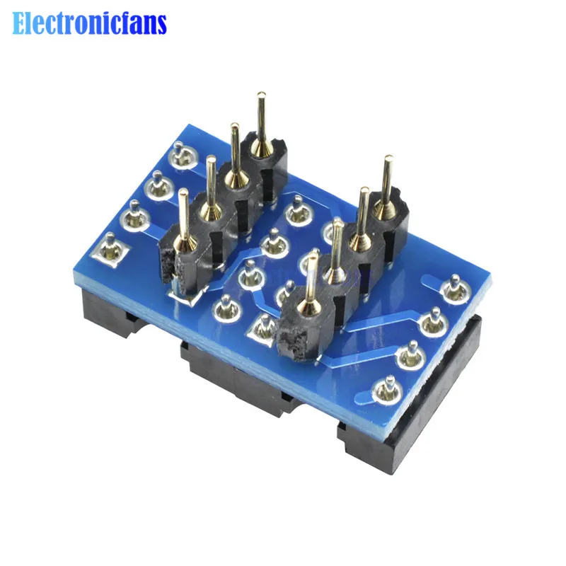 Dual DIP8 to DIP8 Mono Opamp PCB+Pin+Socket for NE5532 TL072 P07 OPA2132 OPA627