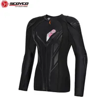 SCOYCO 21 Women Motorcycle Riding Armor Clothing Shockproof Soft Clothing Cycling Armor 5 pieces Protective Gear Four Seasons