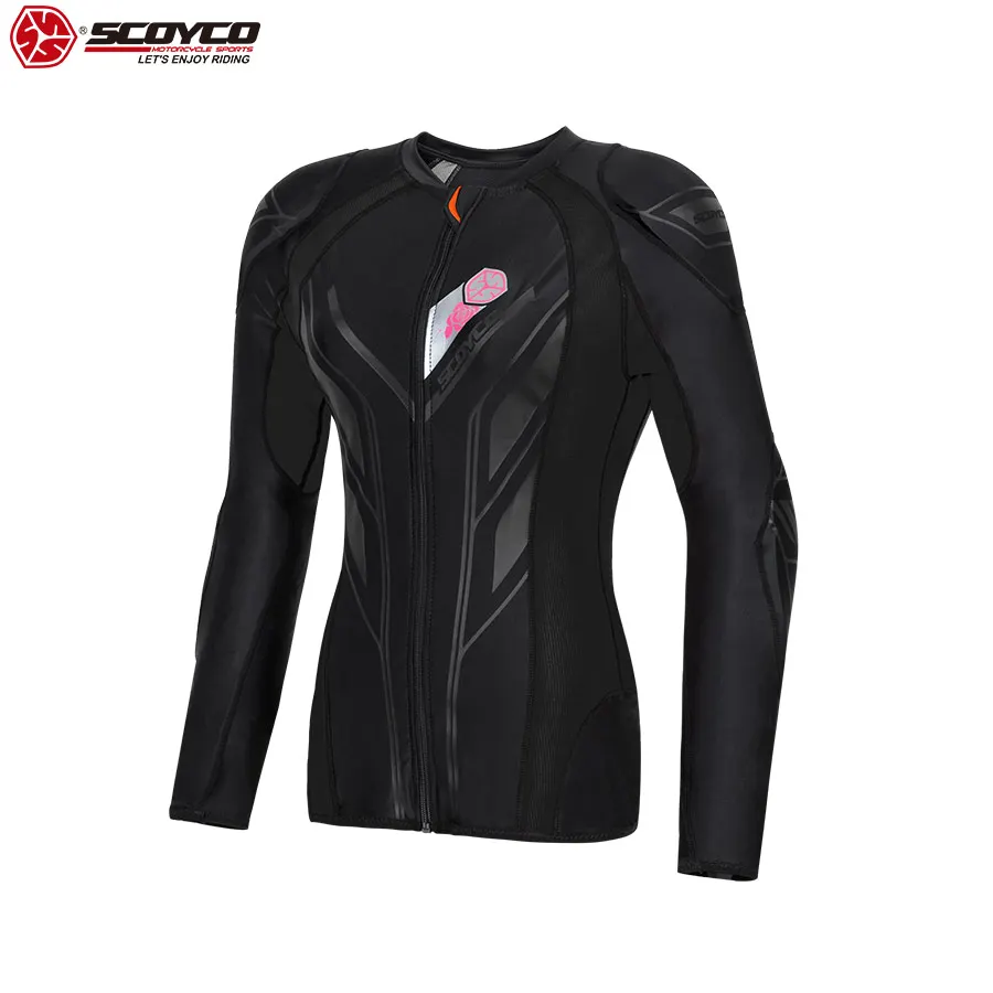 

SCOYCO Women Motorcycle Riding Armor Clothing Shockproof Soft Clothing Cycling Armor 5 pieces Protective Gear Four Seasons AM03W