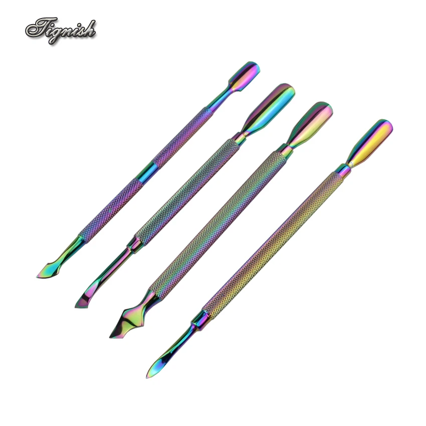 

Tignish 1Pcs Dual-ended Chameleon Nail Cuticle Pusher Finger Dead Skin Push Manicure Nail File Polish Remover Nail Art Tool