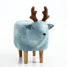 Домашний низкий табурет, Маленькая деревянная скамейка с животными из мультфильмов для детей/детей, стул для гостиной, маленький чайный столик, диван, кожаная ткань