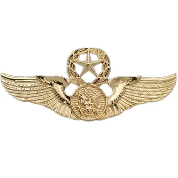 

24 Pcs/Lot Cosplay Jewelry Eagle Brooch Pins US Army Eagle Badge Gold And Silver Color Plated brooch Hawk Badges Bulk Wholesale