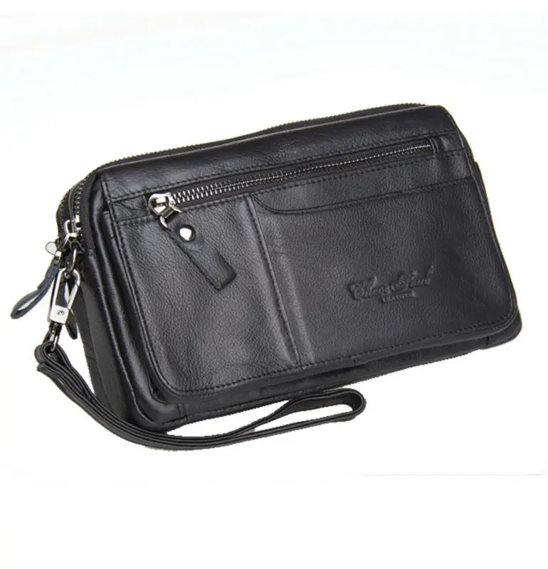 Men Purse Genuine Leather Bag Business Phone Bag Mobile Wallet Clutch Handbag Handbags-in ...