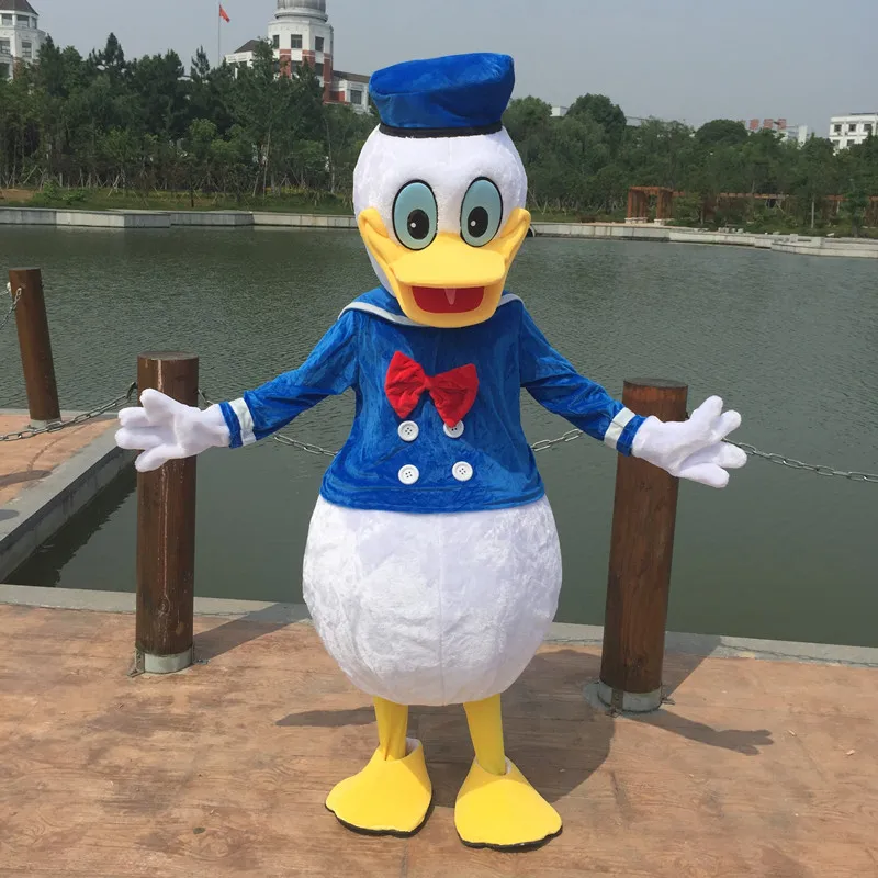 High quality adult size Donald Duck Cartoon Mascot Fancy Party Dress Free Shipping Adult Costume