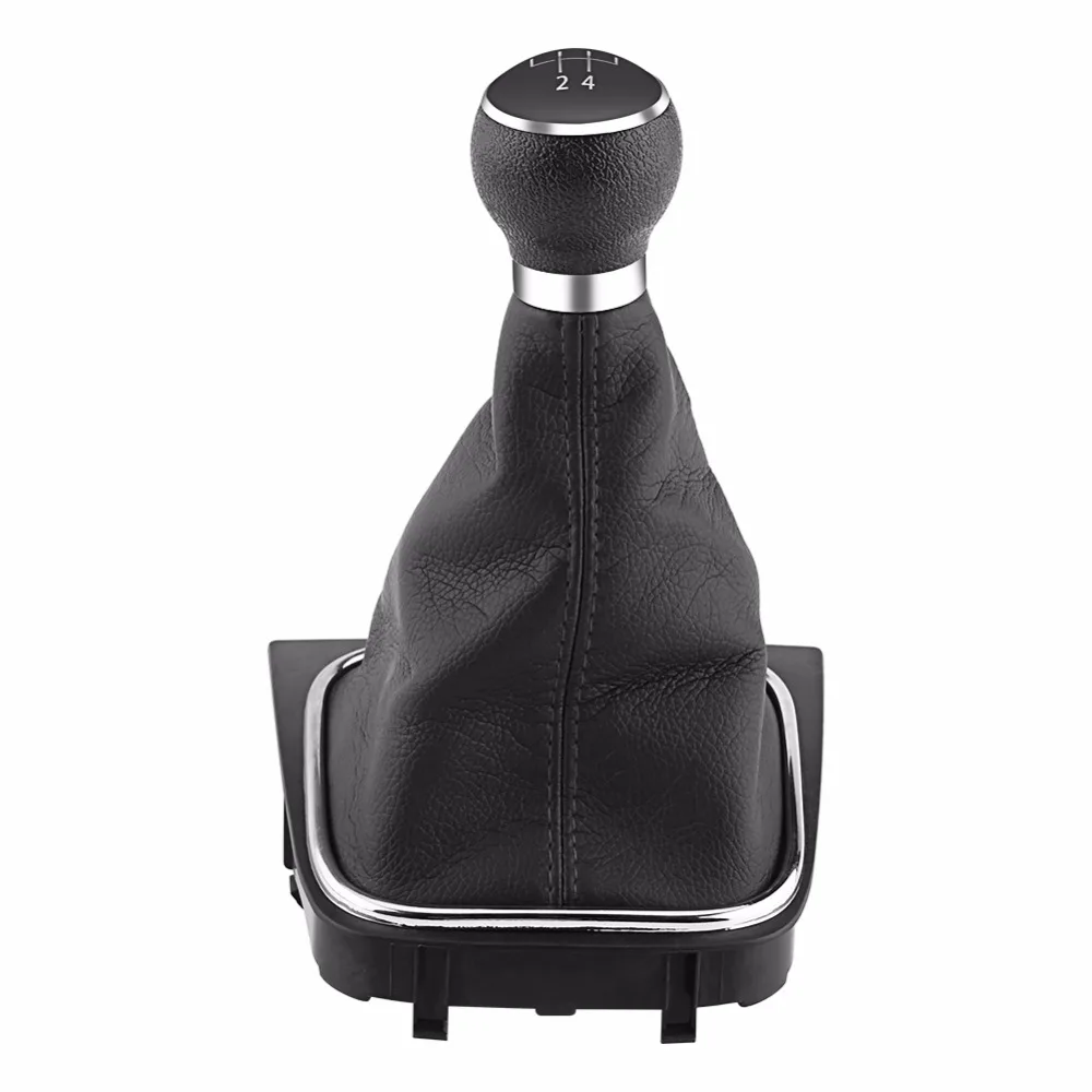 5 Speed Car Gear Shift Knob Gearstick Gaiter Boot Kit For VW Golf 6 MK5