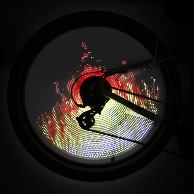 Excellent 64 LED Rechargeable DIY Wheel Light Spoke Light Auto Speed Change Programmable DIY Light Bicycle Accessories Waterproof 3 Excellent 64 LED Rechargeable DIY Wheel Light Spoke Light Auto Speed Change Programmable DIY Light Bicycle Accessories Waterproof 3