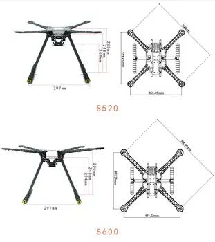 

New Upgrade F450 version quadcoptor FPV type S520 S600 whole set and accessories hard arms