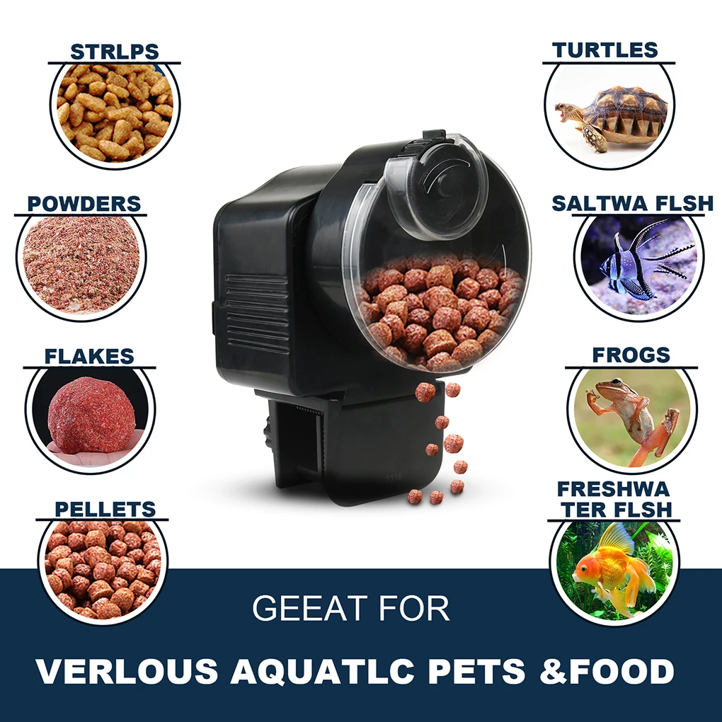 Aquarium Tank Automatic Fish Feeder Fish Tank Electronic Food Feeding Device Auto Household Food Dispensing Tool