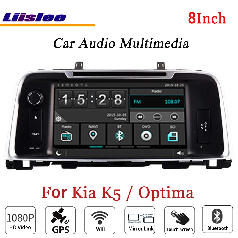 Liislee для Kia K5/Optima JF стерео Android радио dvd-плеер BT Wifi gps карта NAV Навигация 1080P система дизайн NAVI