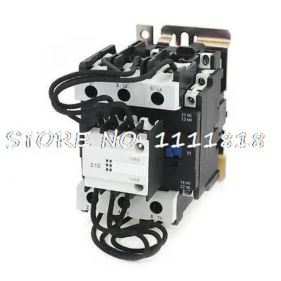 

DIN Rail Mounting 3P 2NO 1NC 220V Coil Changeover Capacitor Contactor CJ19-80