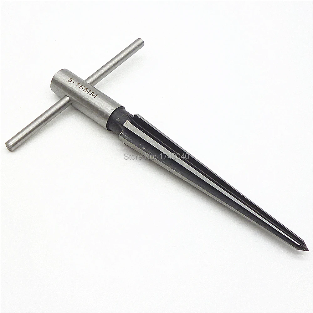 5 16mm T Handle Tapered Reamer 6 Fluted Taper Hand Held Chamfer Reaming