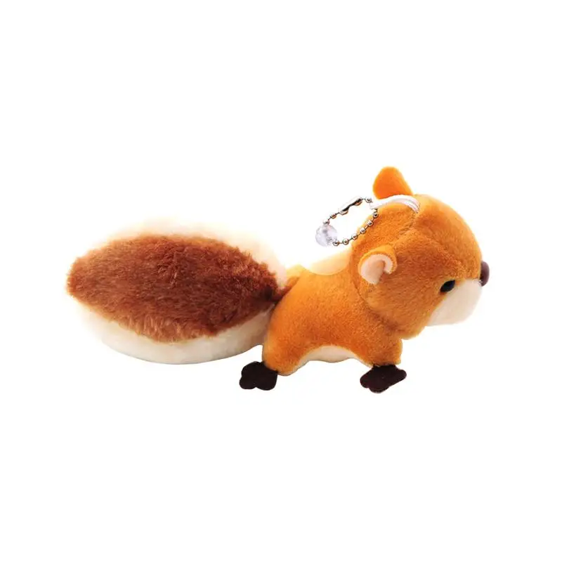 

Mini Squirrel Plush Toy Stuffed Animal Keychain Doll Key Ring Bag Pendant with Sucker Plush Keychains Toys