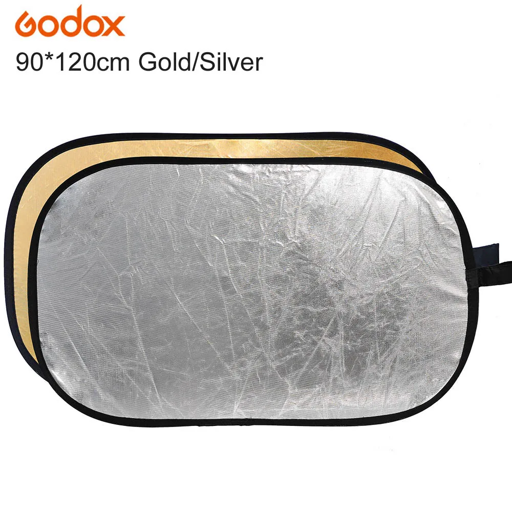 Godox 2 в 1 90*120 см/3" x 47" фотография Золотой Серебряный свет Mulit складной портативный Фото Отражатель для студийной вспышки лампы