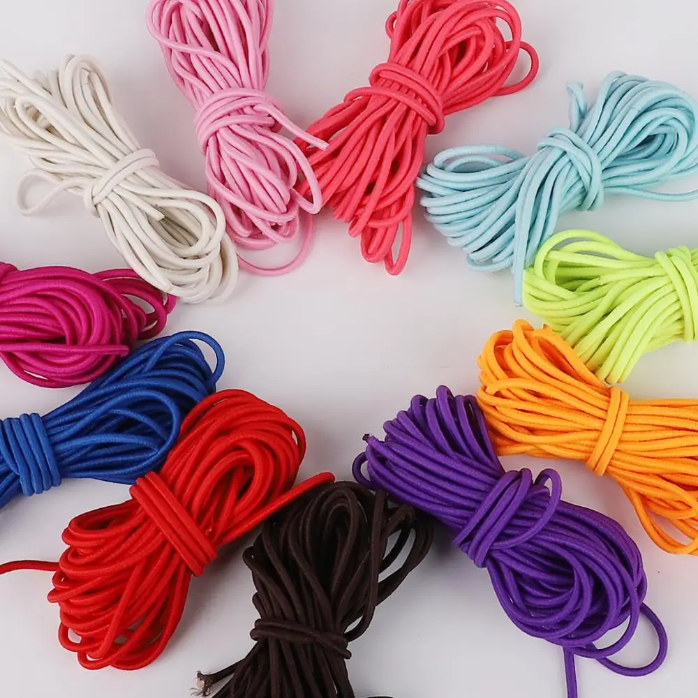 2.5mm Round Elastic Band Round Elastic Rope Rubber Band For Clothing Jacket DIY 5M elastic cord for jewelry,sewing elastic
