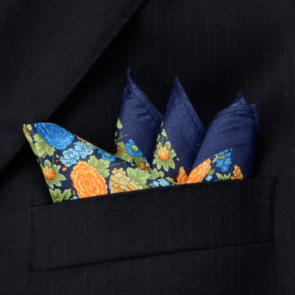 Pocket Square Natural Silk Handmade Premium Square Hanky With Giftbox