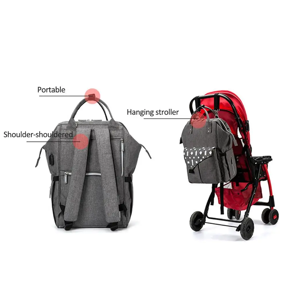 Большая вместительная сумка для беременных, многофункциональная сумка для подгузников, рюкзак для подгузников, Детская сумка с лямками