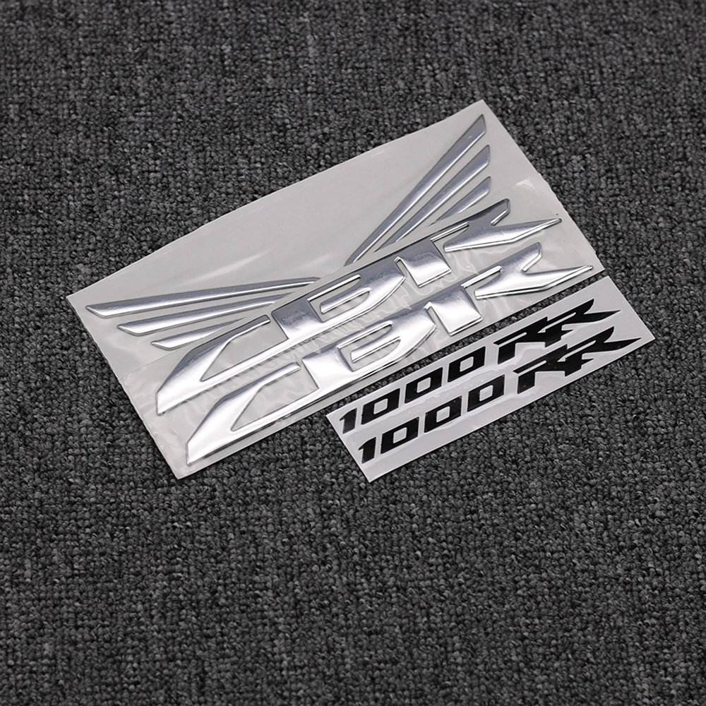 

Chrome Motorcycle CBR 1000RR Stickers Decal Sticker 3D Wing Tank Cover Wheel Emblem Badge For Honda CBR1000RR 2004-2007 05 06