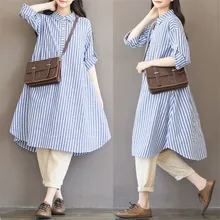 Maternity Clothes T shirt Dress For Pregnant Women Dress Long Sleeve Striped Nursing Dress For Pregnancy