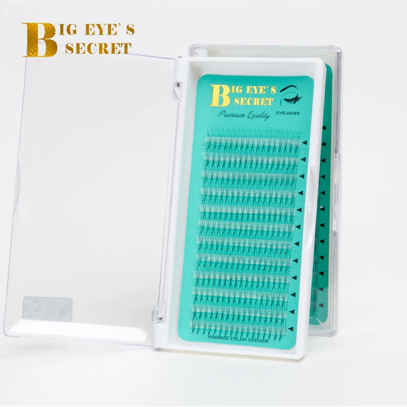 Big eye's secret 2D3D4D5D6D7D Russian Premade Volume Eyelashes Extension Short Stem Premade Fans C/D Curl Mink Individual Lash