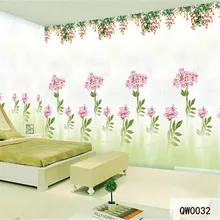 Пользовательские 3D печать DIY ткань и текстильные обои для стен тканевые фотообои цветок моющийся матовый шелк для спальни зеленый дом Docor